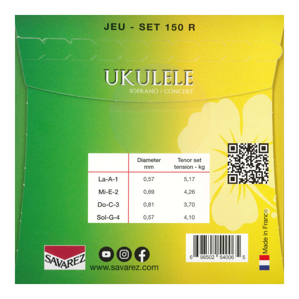 SAVAREZ 150R ALLIANCE テナー ウクレレ弦 裏面