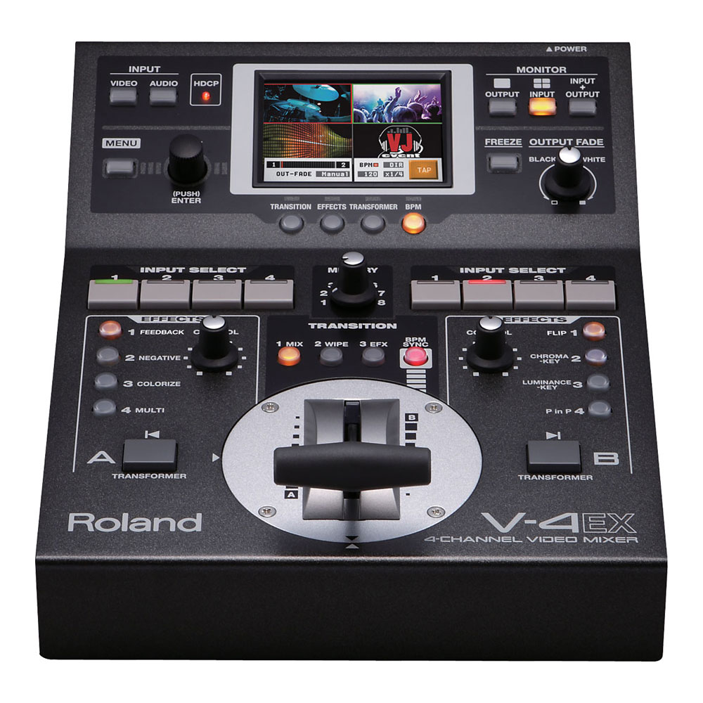 Roland V 4ex 4チャンネル ビデオミキサー Hdmi対応 4チャンネル 10入力 3出力のコンパクトビデオミキサー Chuya Online Com 全国どこでも送料無料の楽器店