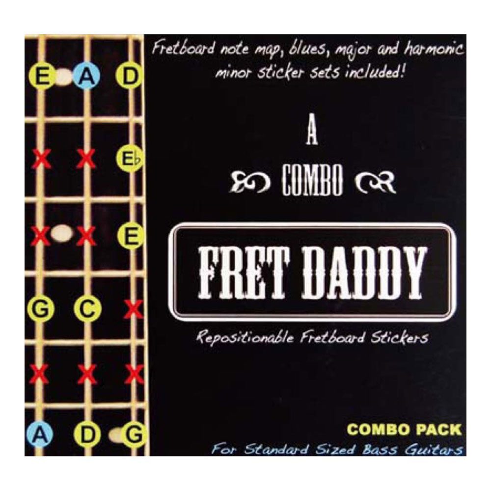 Fret Daddy スケール教則シール コンボパック ベース用(フレットダディ ベース用 教則シール4種類のセット)  全国どこでも送料無料の楽器店