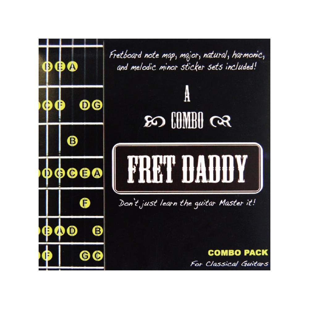 Fret Daddy スケール教則シール コンボパック クラシックギター用(フレットダディ クラシックギター用 教則シール4種類のセット)  全国どこでも送料無料の楽器店