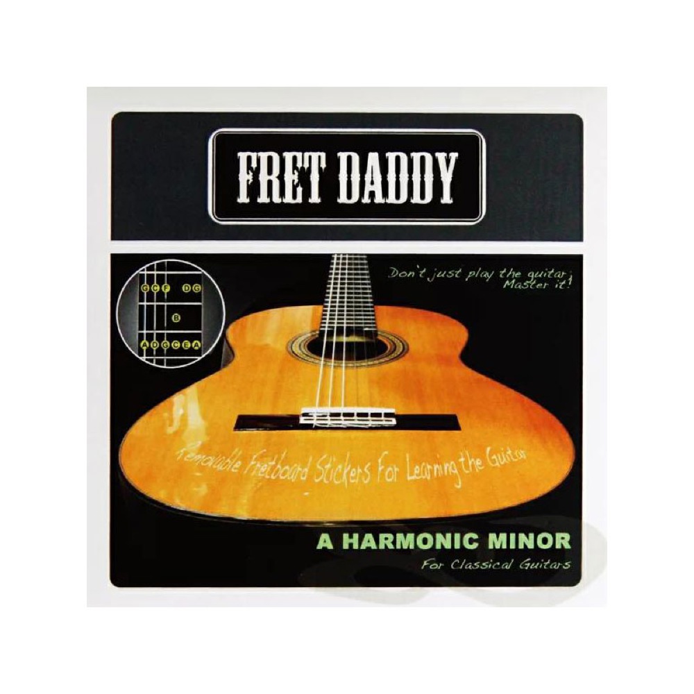 Fret Daddy スケール教則シール ハーモニックマイナースケール（Aスケール） クラシックギター用