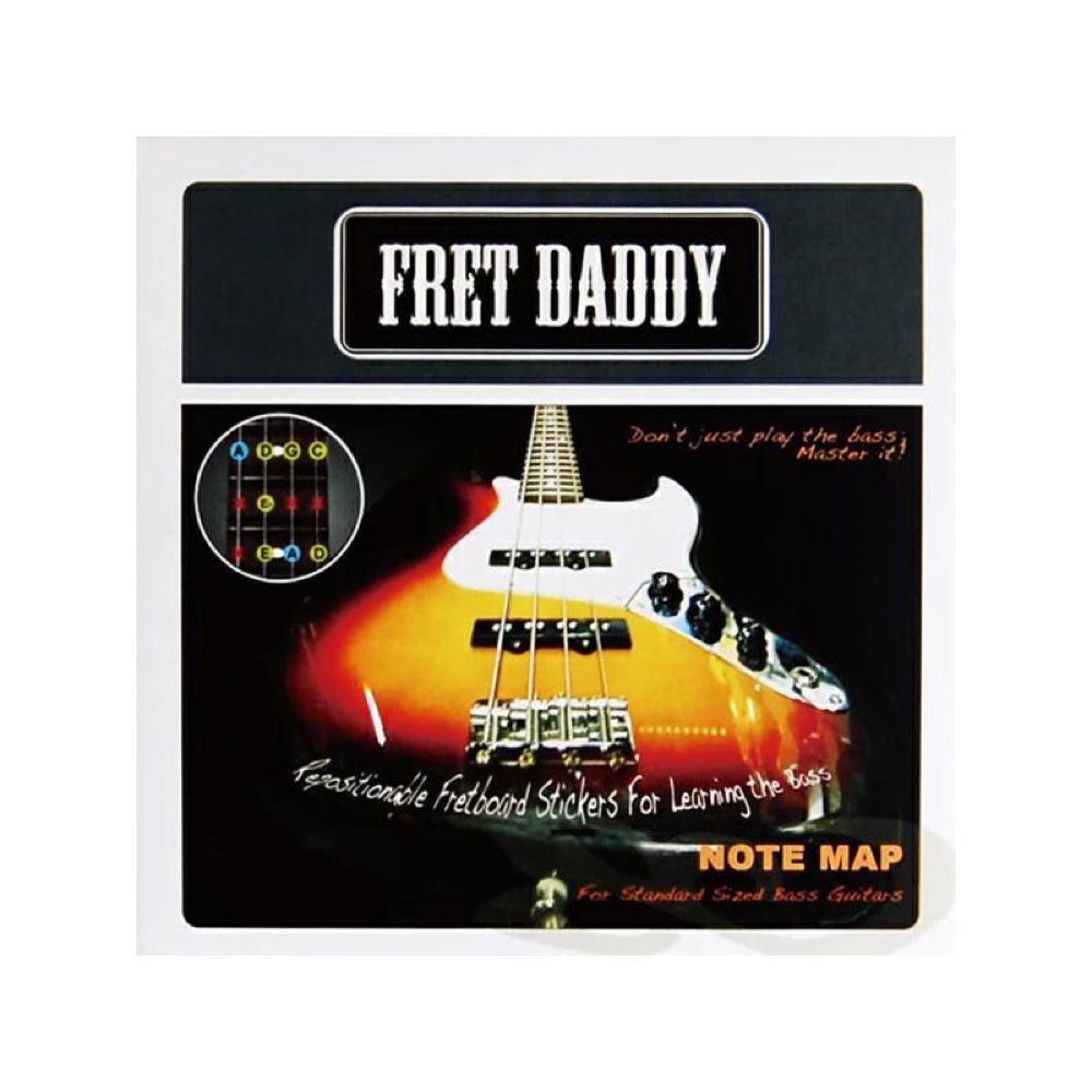 Fret Daddy スケール教則シール フレットボードノートマップ ベース用(フレットダディ 全てのフレットの音階が記載された教則シール)  全国どこでも送料無料の楽器店
