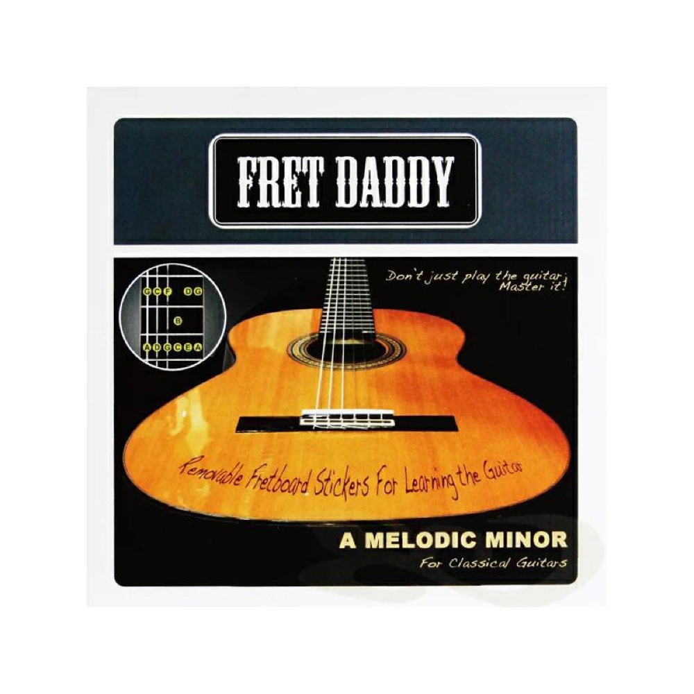 Fret Daddy スケール教則シール メロディックマイナースケール(Aスケール)クラシックギター用