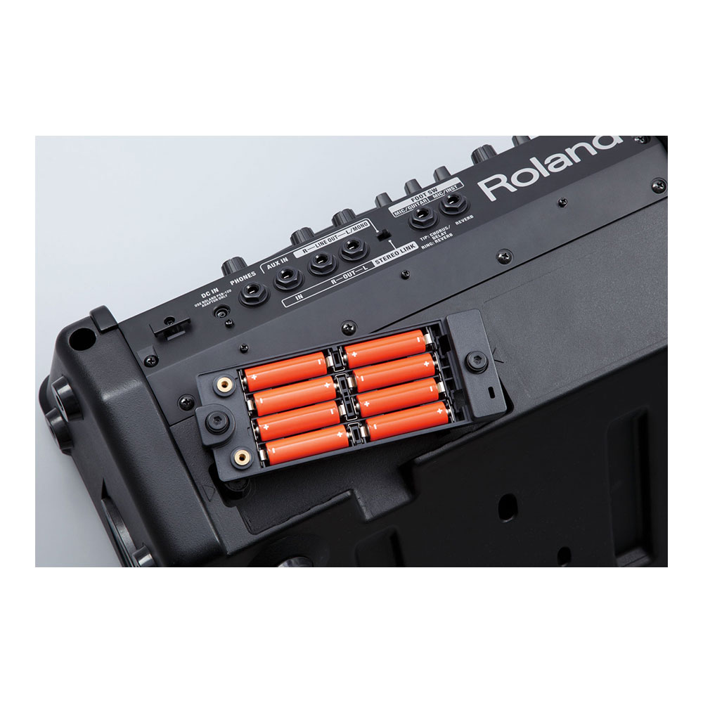 ギターアンプ ボーカルアンプ ローランド ROLAND CUBE Street EX BK 乾電池駆動可能 ステレオ ポータブルアンプ マイクスピーカー バッテリー駆動可能