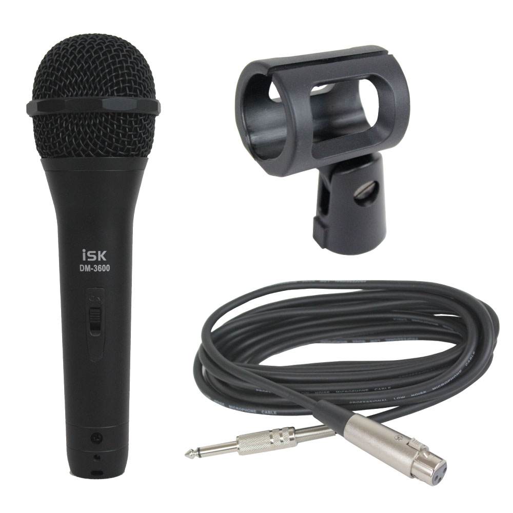 ダイナミックマイク iSK DM-3600 ボーカル用マイク ケーブル ホルダー付