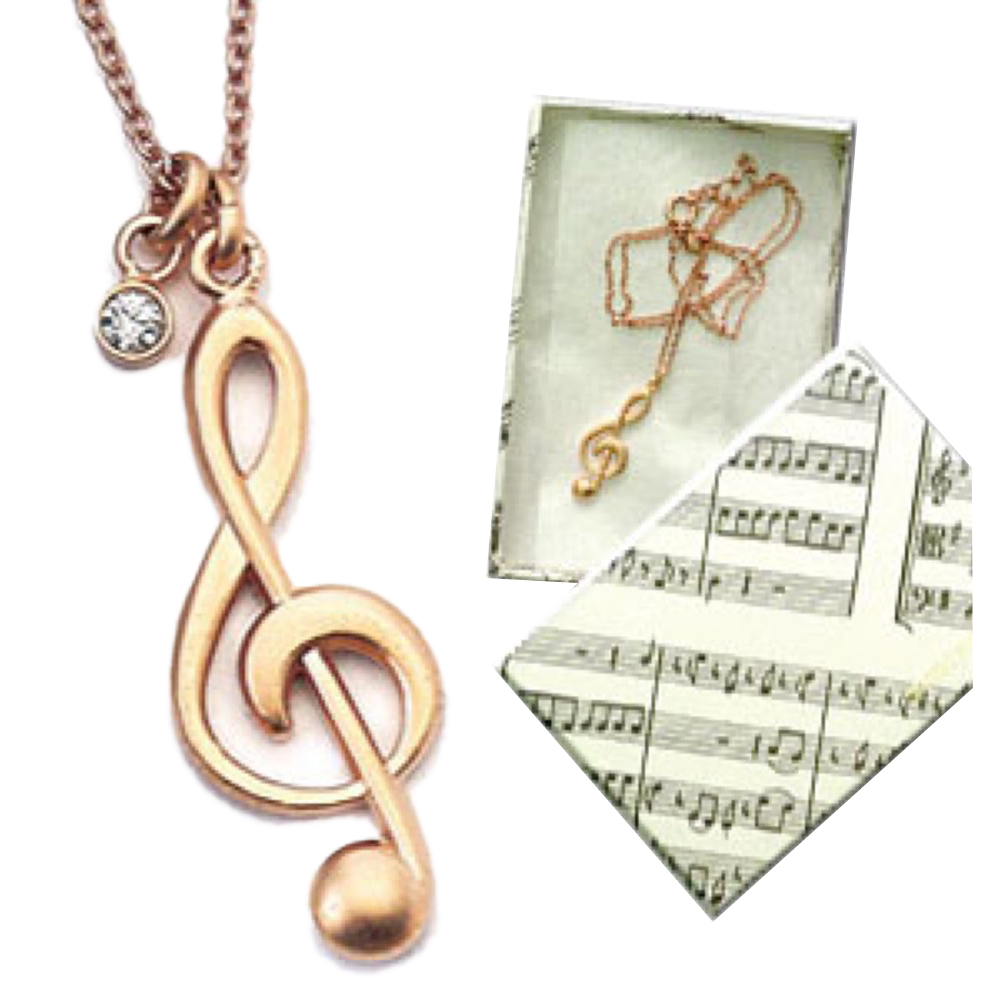 NAKANO JE30NGCPG ファインネックレス ト音記号/ピンクマットゴールド