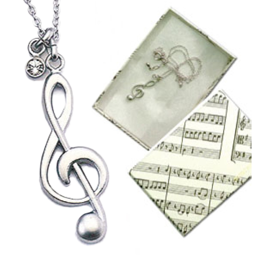 NAKANO JE30NGCS ファインネックレス ト音記号/ロジウムマット