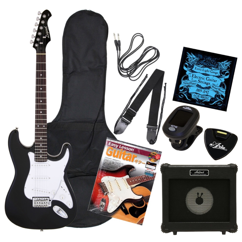 LEGEND LST-Z BKBK ミニアンプ付きエレキギター初心者向け入門セット