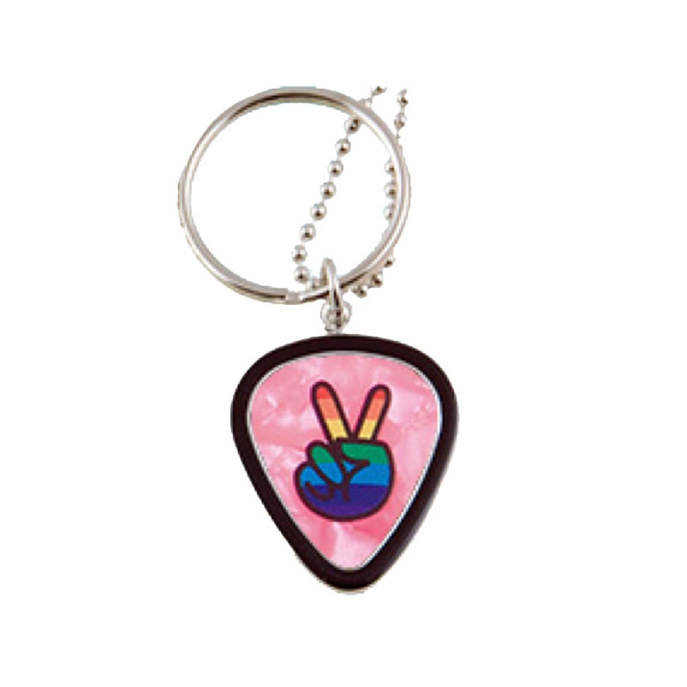 PICK WORLD Pick-Lace Frame PWPH12 V Sign Pink ピックホルダー・ネックレス