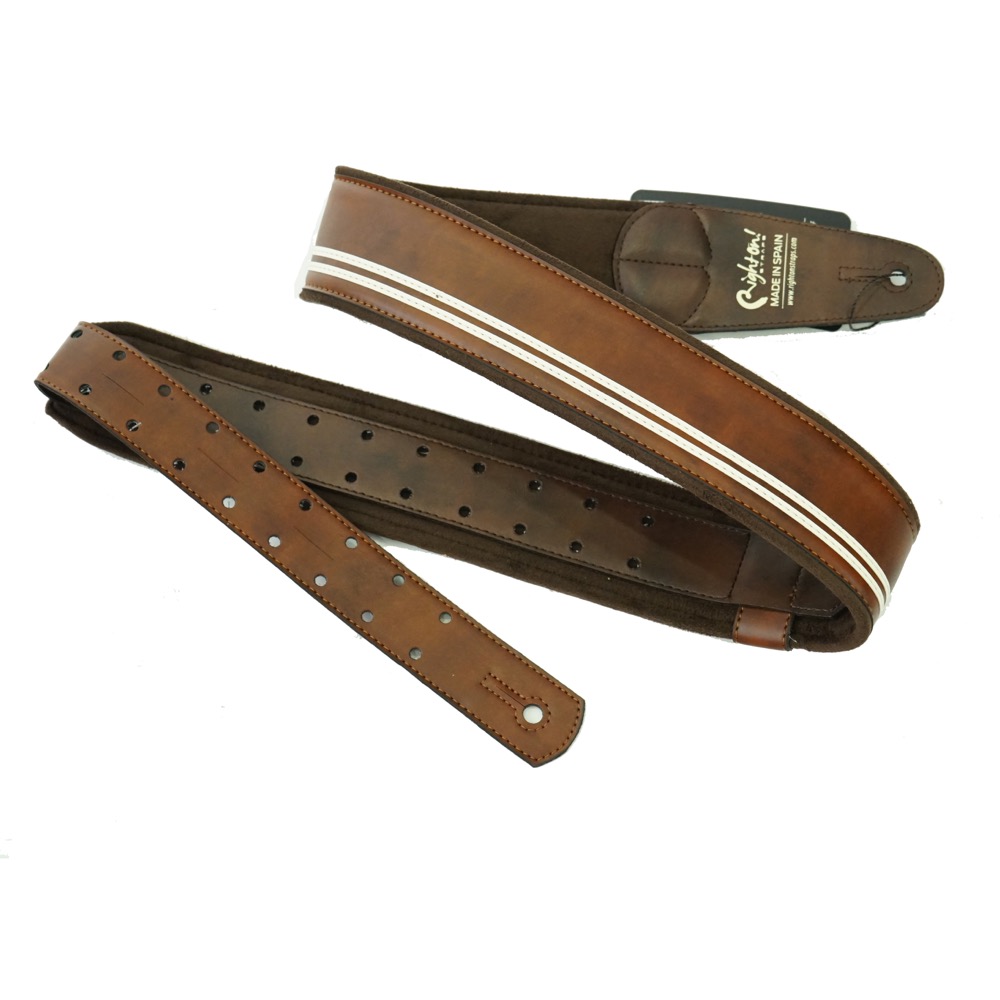 Righton! STRAPS RACE BROWN ギターストラップ スペイン製のギター/ベース用ストラップです。

