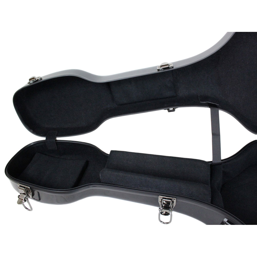 Grand Oply D-style ブラック アコースティックギター用ケース ネック部
