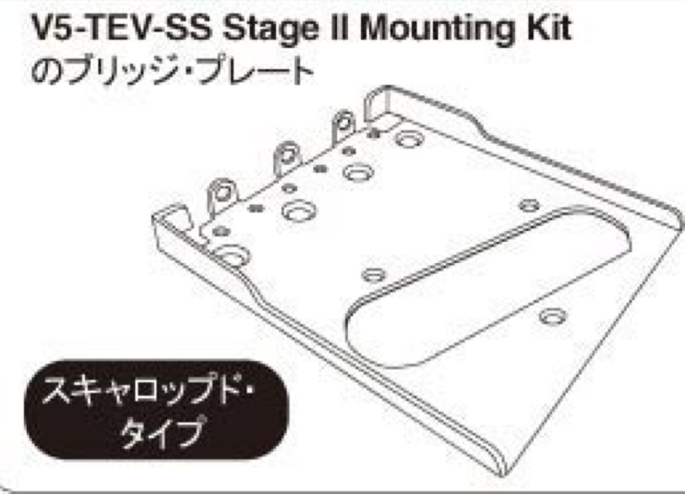 スキャロップド・タイプのブリッジ・プレートを組み合わせたモデルです。