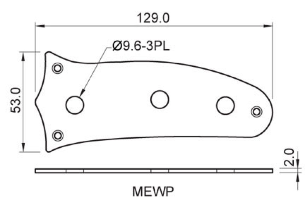 インチサイズのムスタング用コントロールプレート