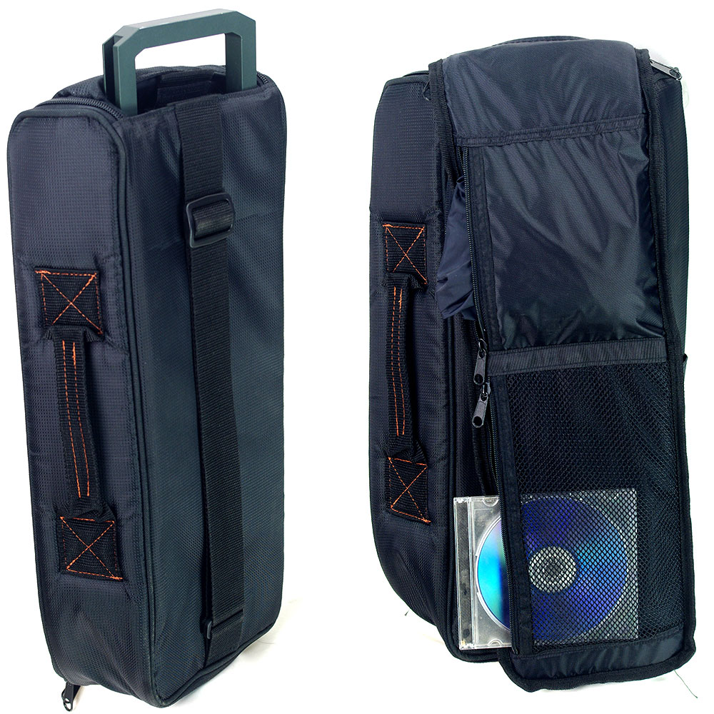 バッグにはメッシュポケットやポケットが多く、ショルダーストラップは徒歩での移動に便利です。