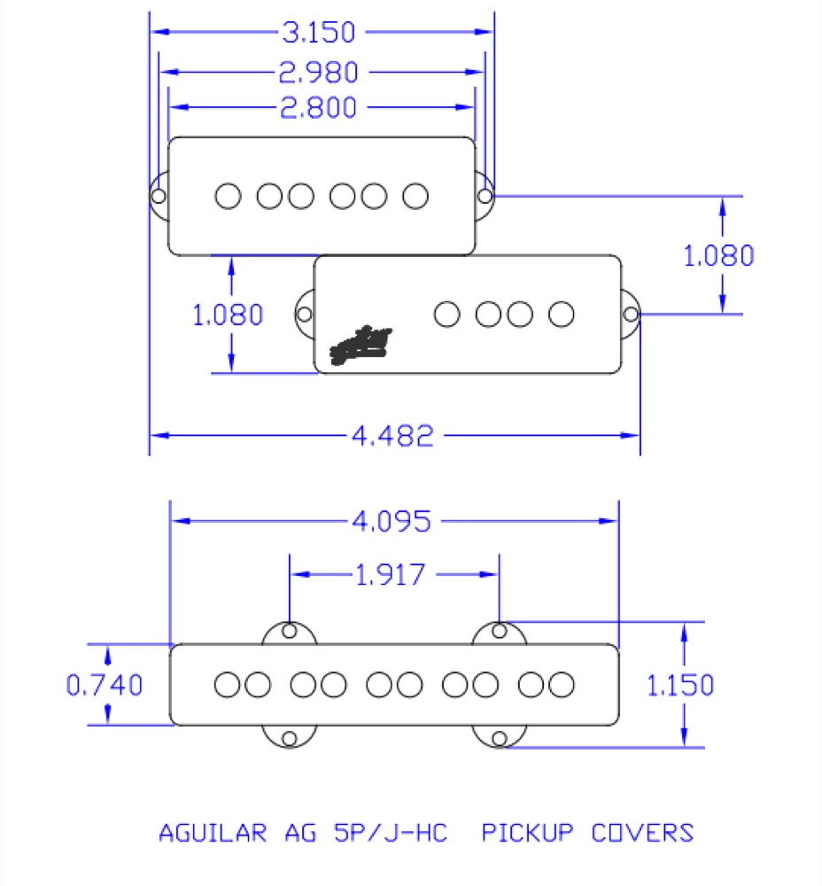 アギュラー AGUILAR AG 5P/J-HC SET 5弦ベース用ピックアップ