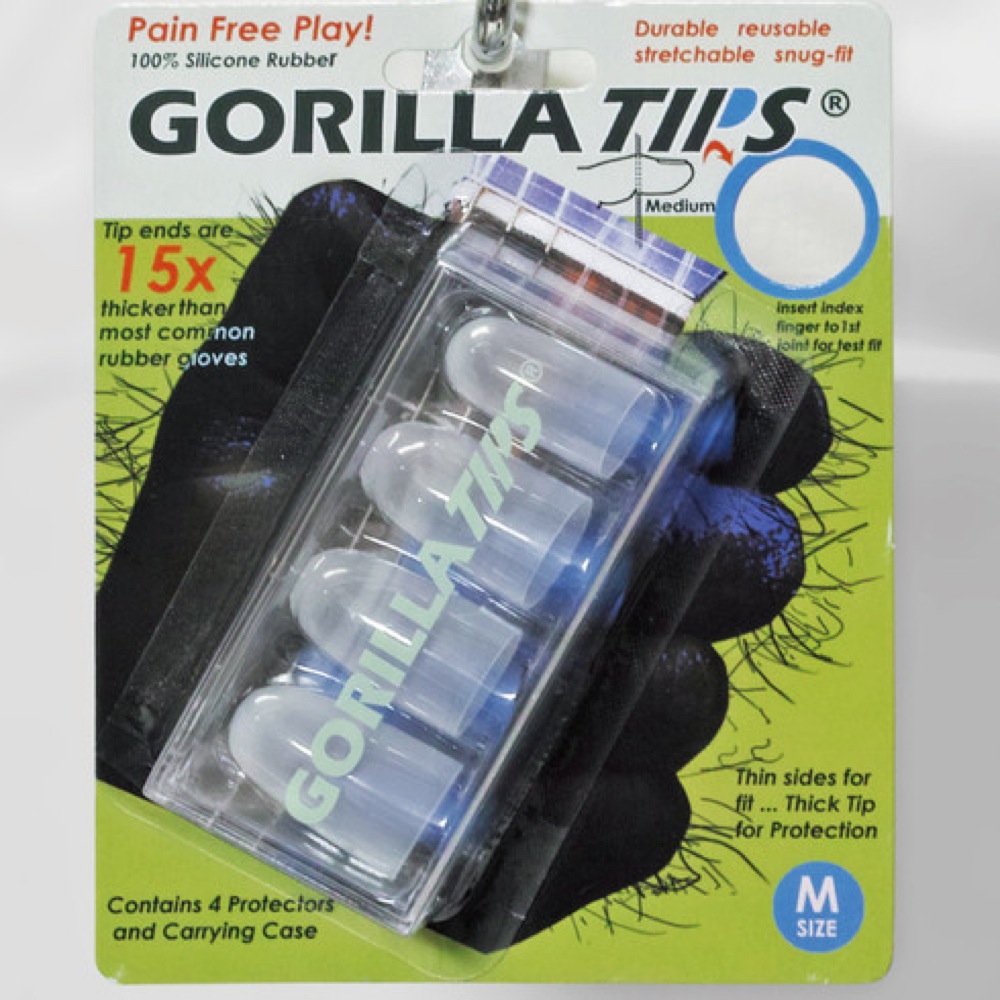 弦による圧力から指先を保護