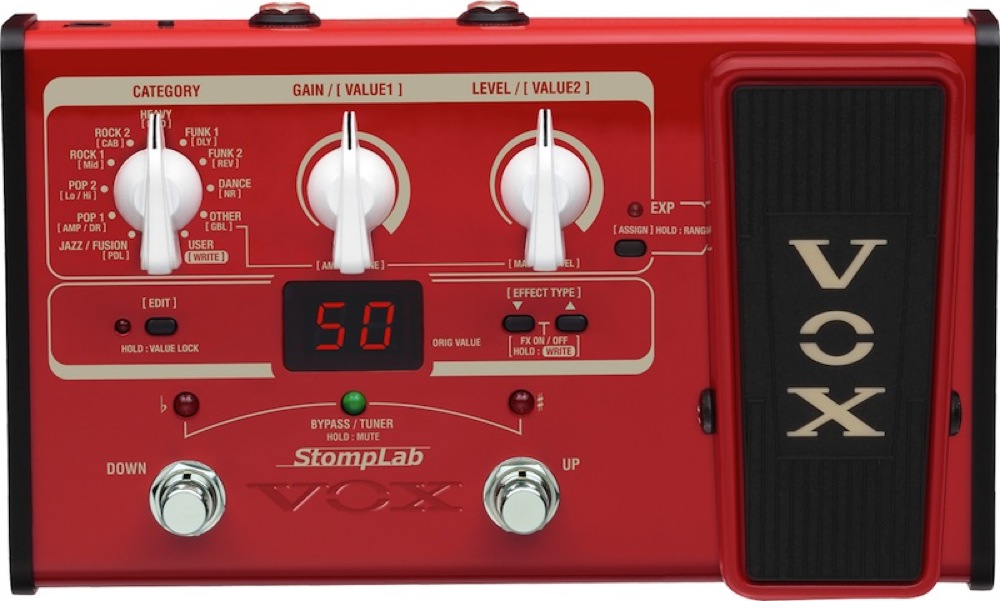 VOX ベース用マルチエフェクター STOMPLAB SL2B 正面からの画像
