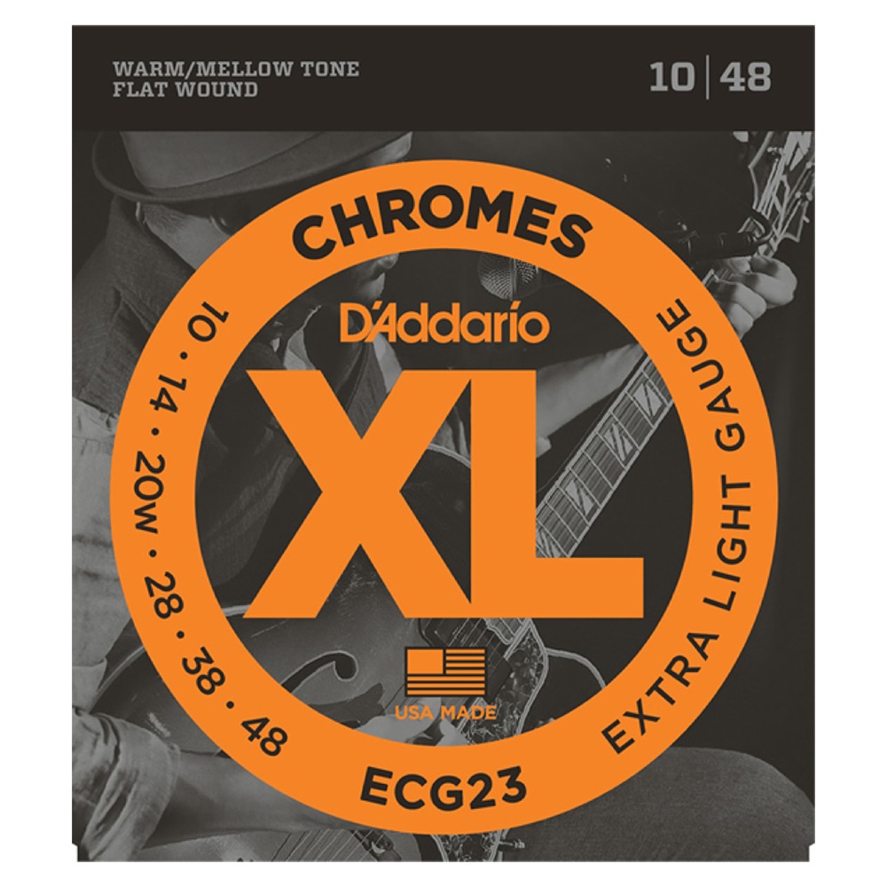 D'Addario ECG23 フラットワウンド エレキギター弦×5セット