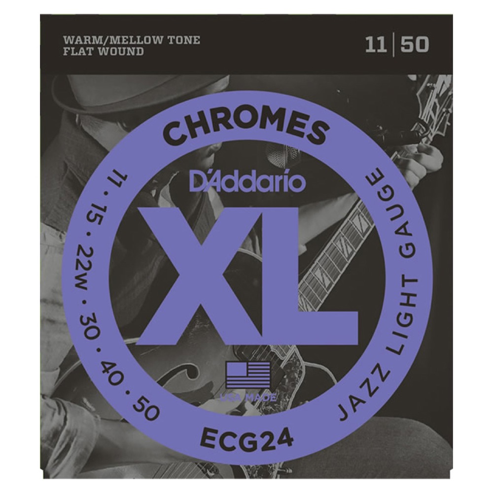 D'Addario ECG24 フラットワウンド エレキギター弦×5セット