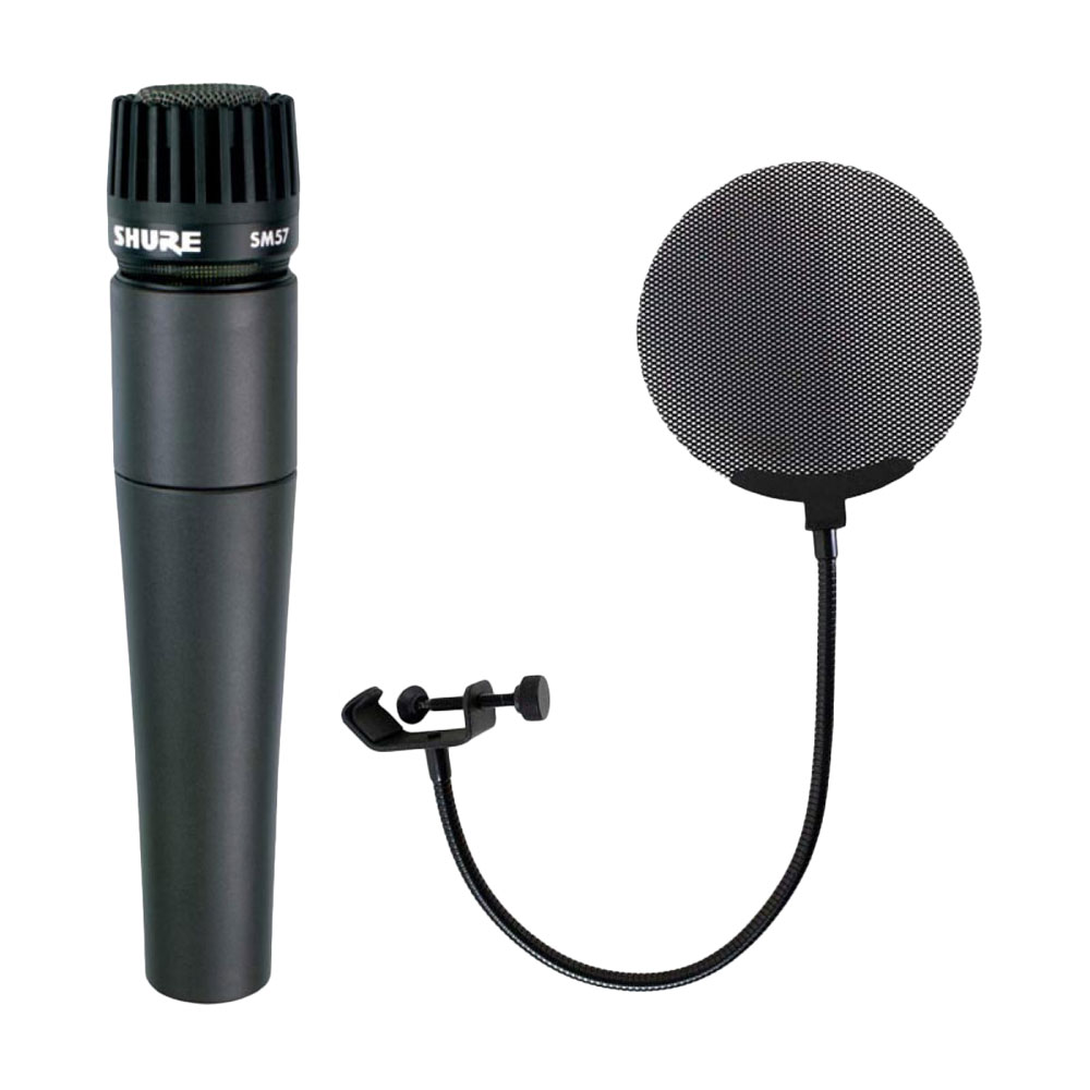 SHURE SM57-LCE メタルポップフィルター付き 楽器用ダイナミックマイク