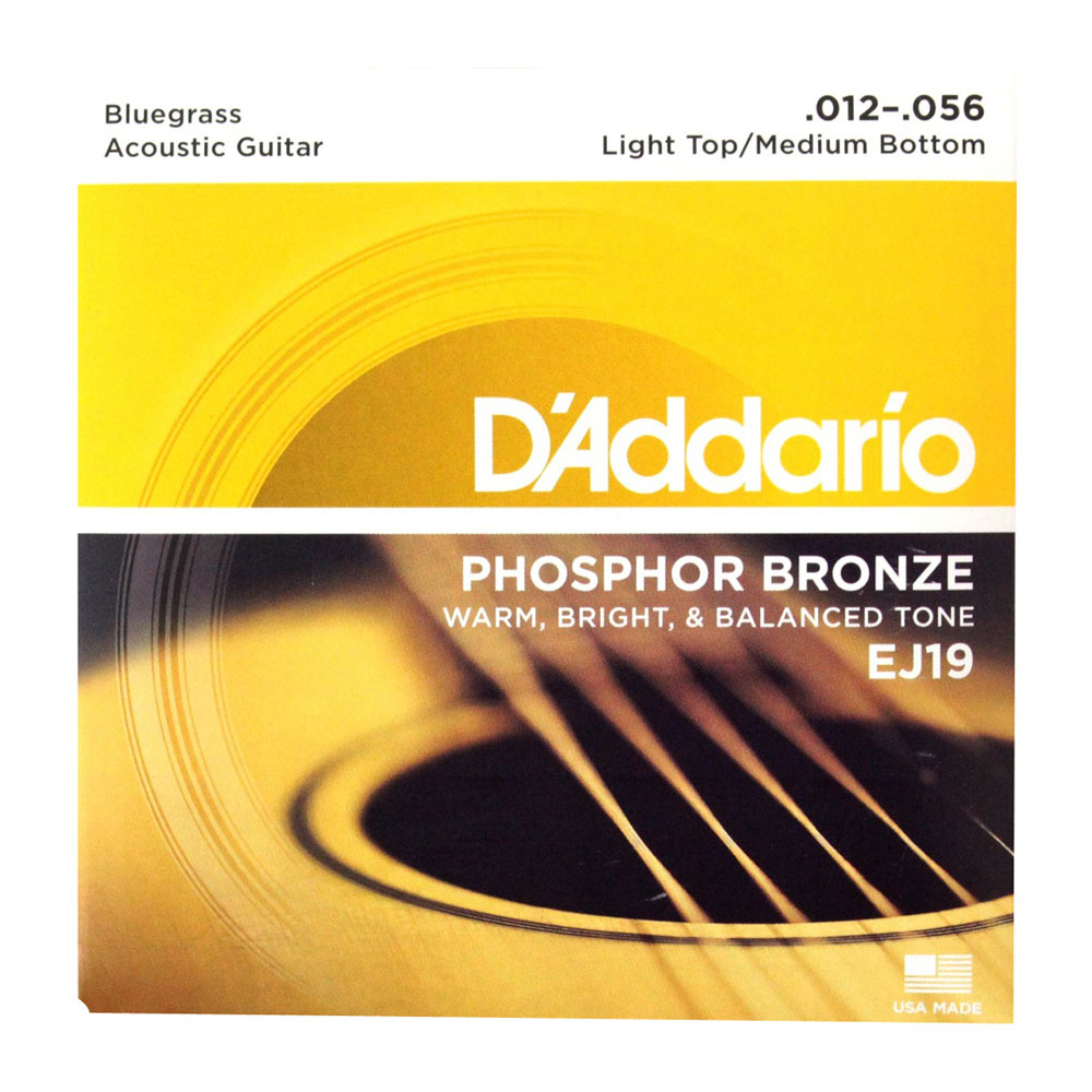 D'Addario EJ19 Bluegrass Light Top Medium Bottom アコースティックギター弦×5セット