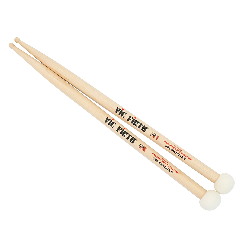 VIC FIRTH VIC-SD6 Swizzle B×6SET マレット付き ドラムスティック