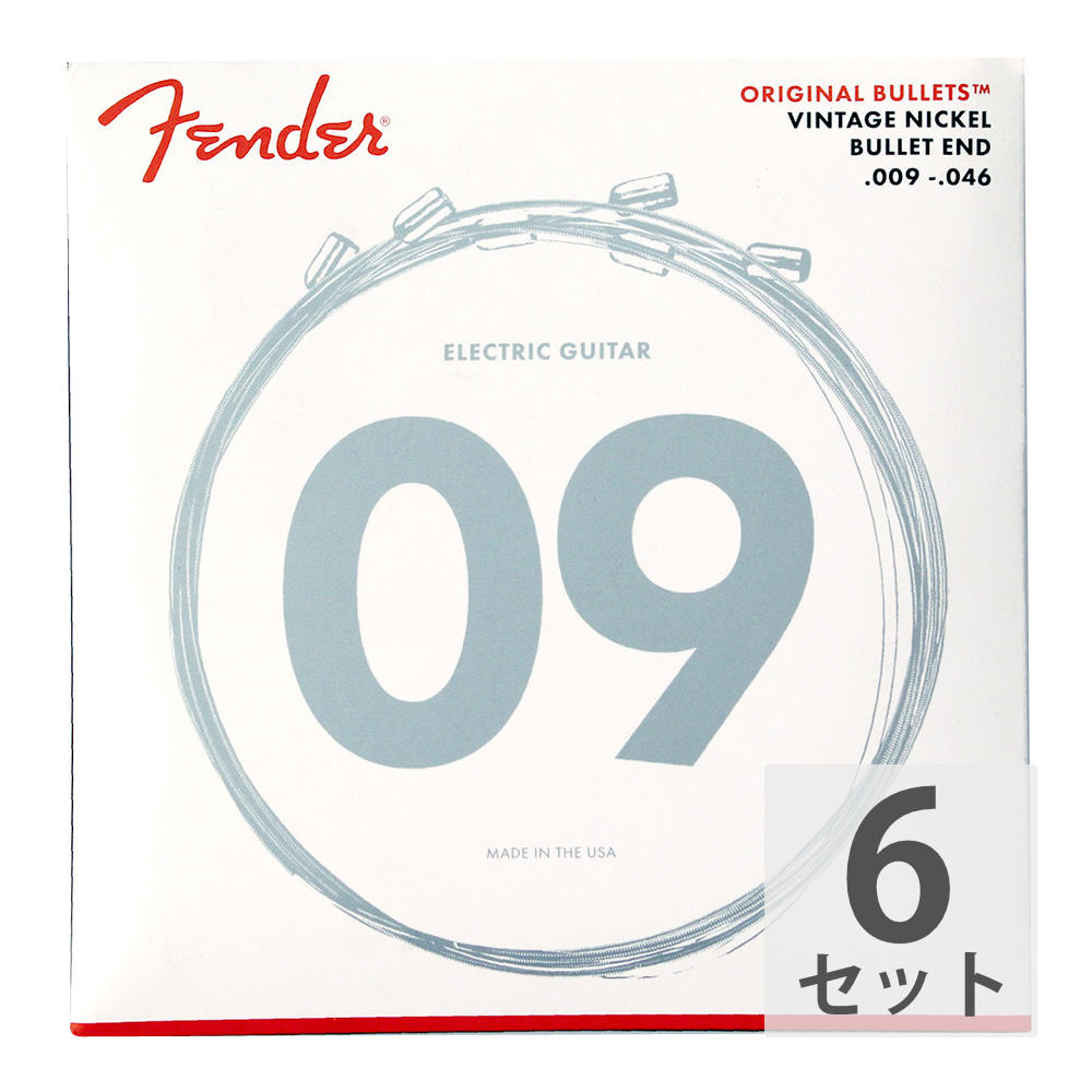 Fender Pure Nickel Bullet Ends 3150LR 09-46 フェンダーエレキギター弦 009-046×6セット