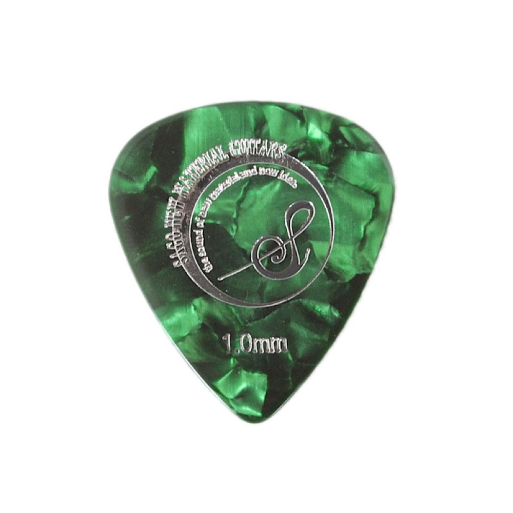 Sago Green Pearl ティアドロップ Sagoオリジナルピック×50枚