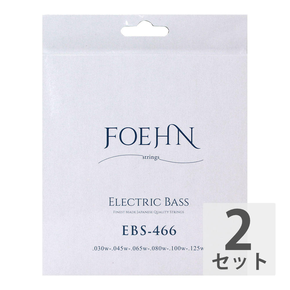 FOEHN EBS-466×2セット Electric Bass Strings Regular Light 6strings 6弦エレキベース弦 30-125