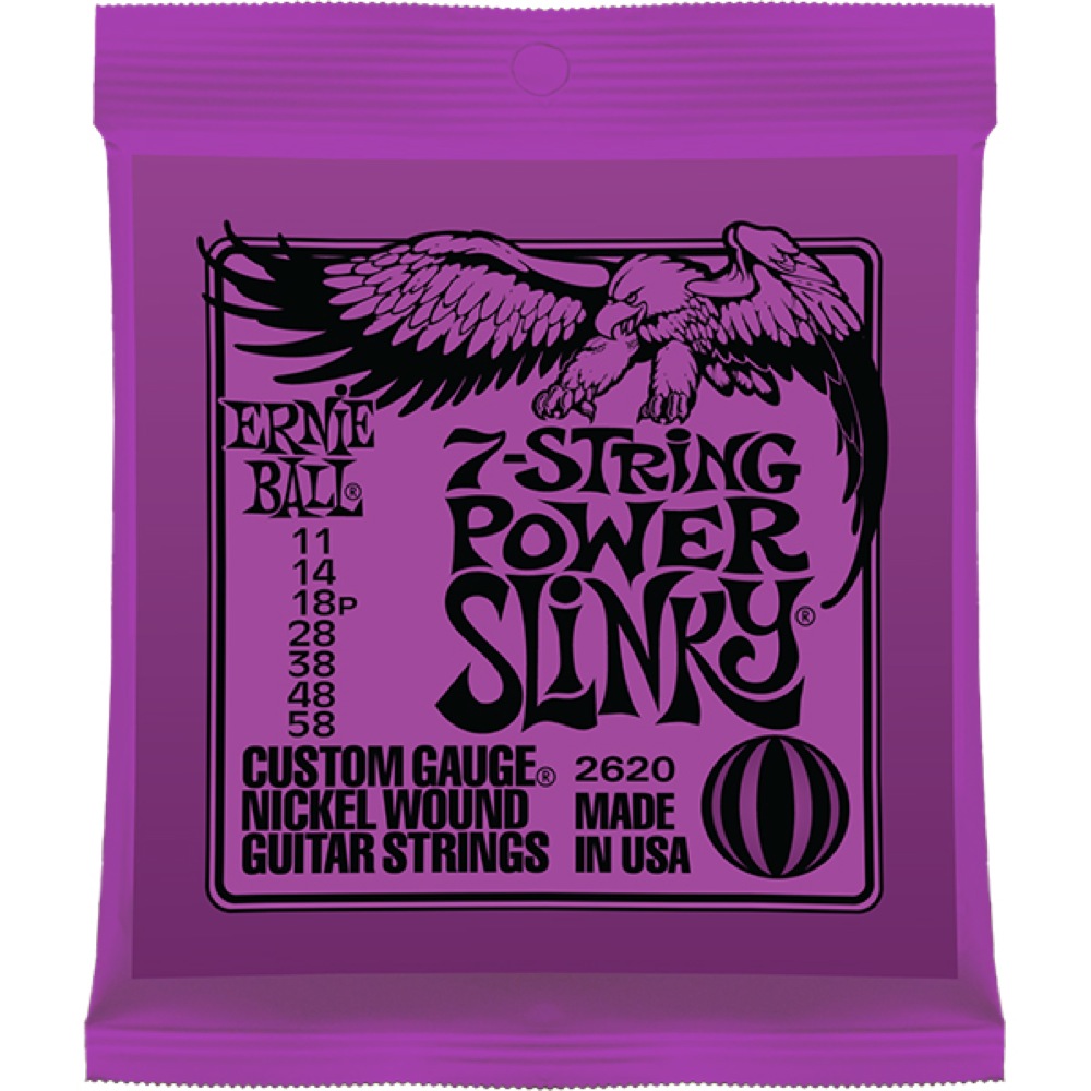 ERNIE BALL 2620 7-String Power Slinky 7弦エレキギター弦×6セット