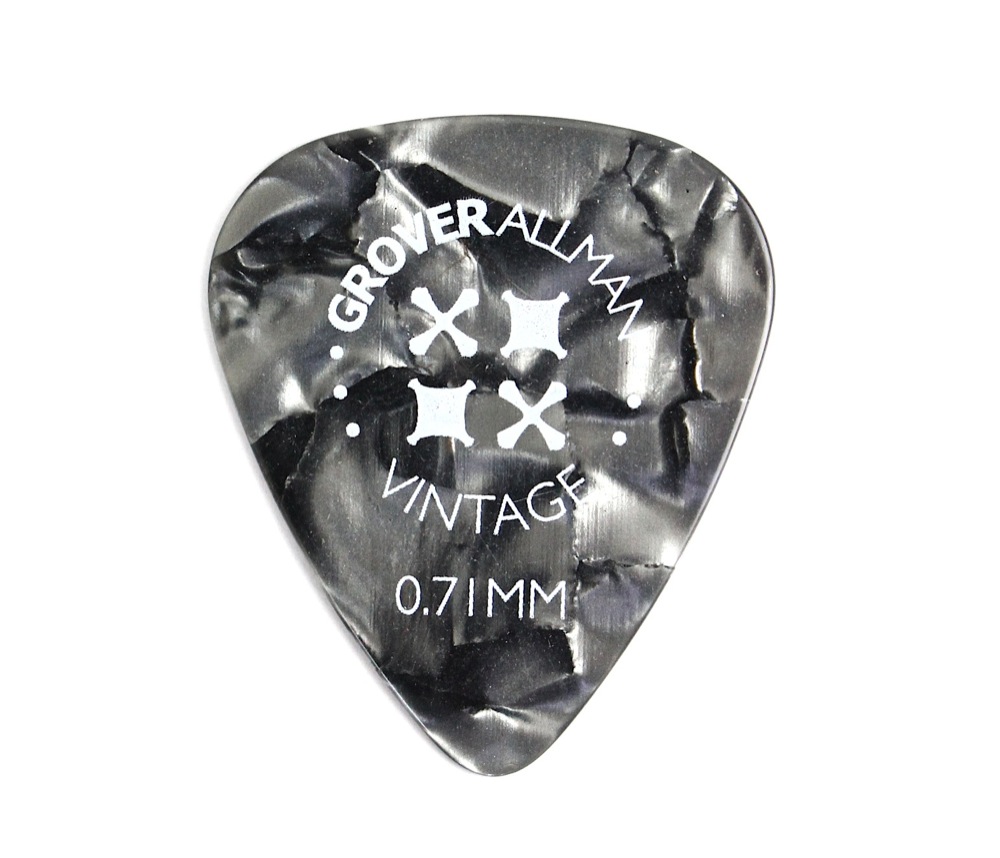 Grover Allman Vintage Celluloid Grey 0.71mm PPV4708 ギターピック×10枚