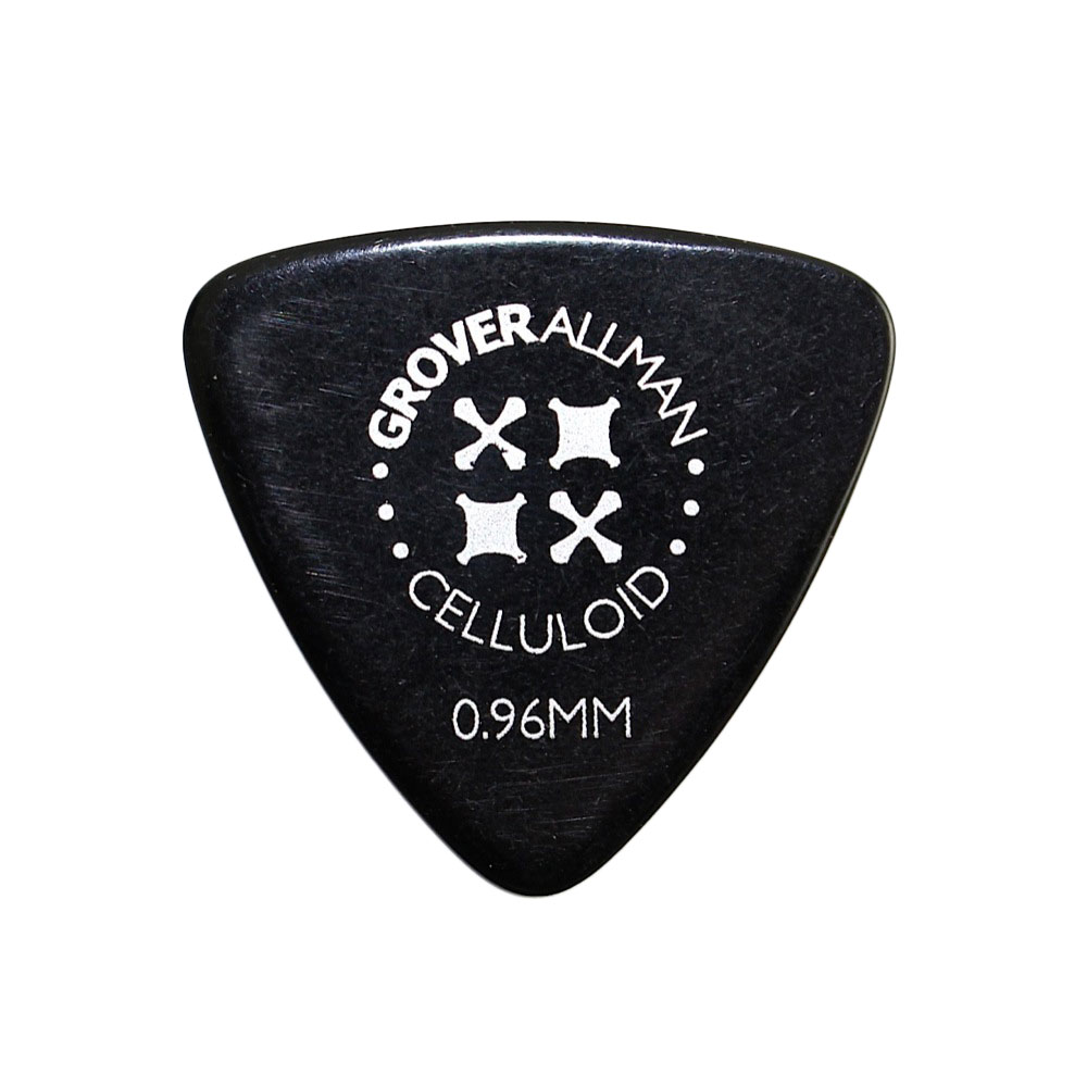 Grover Allman Celluloid Black Large Triangle 0.96mm PPC4206 ギターピック×10枚