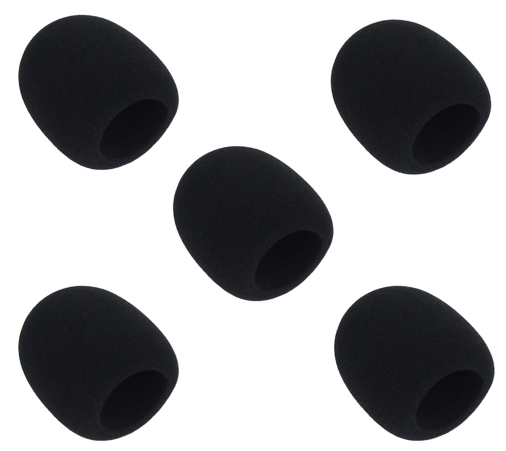 iSK W-50 BK マイクスポンジ 風防 ウィンドスクリーン×5セット