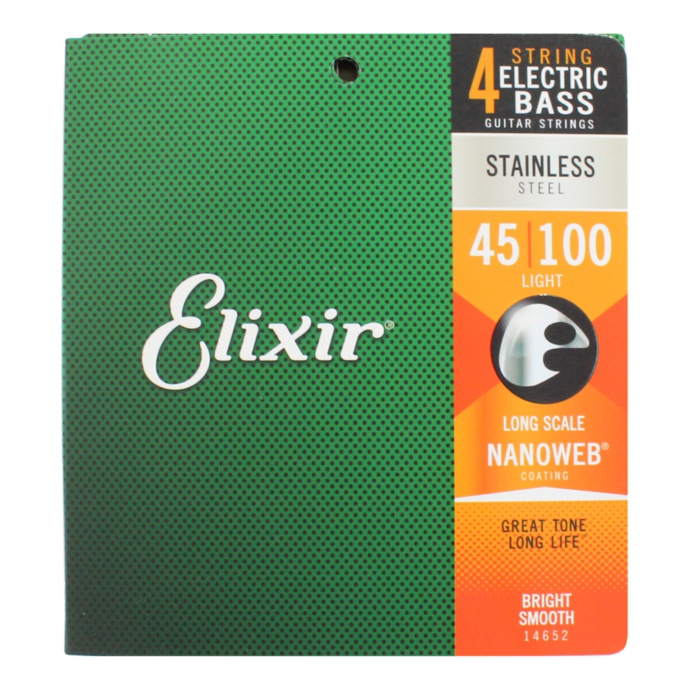 ELIXIR 14652 Stainless Steel with NANOWEB Light ベース弦 ×2セット