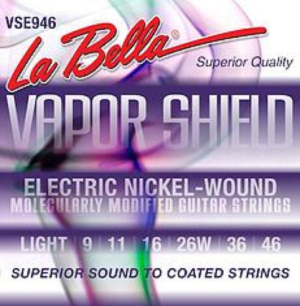 La Bella VSE946 09-46 VAPOR SHIELD エレキギター弦×3セット