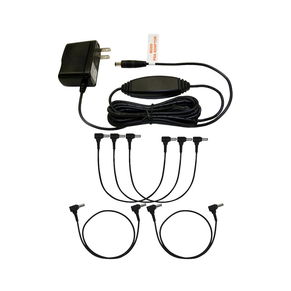 BOSS PSA-100S2 電源アダプター DCケーブル付きセット（30cm×3本 50cm×2本）