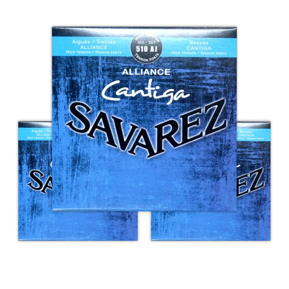 SAVAREZ 510 AJ HIGH TENSION Alliance&Cantiga クラシックギター弦×3セット