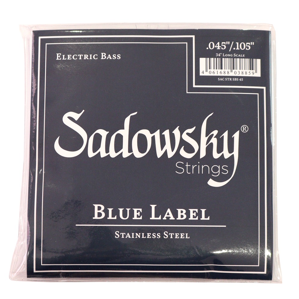 SADOWSKY SBS45 Blue ブルーラベル ステンレススチール エレキベース弦×5セット