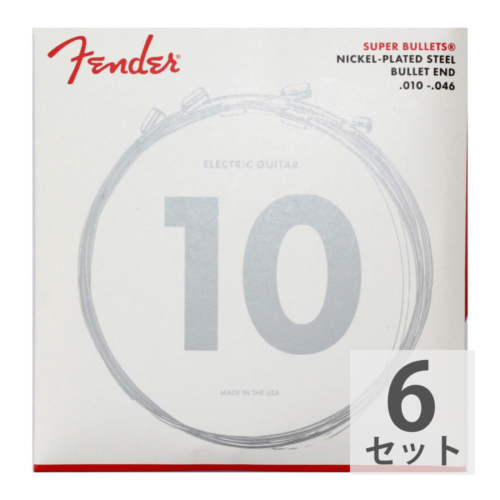 Fender Super Bullets Nickel-Plated Steel 3250R 10-46 エレキギター弦×6セット