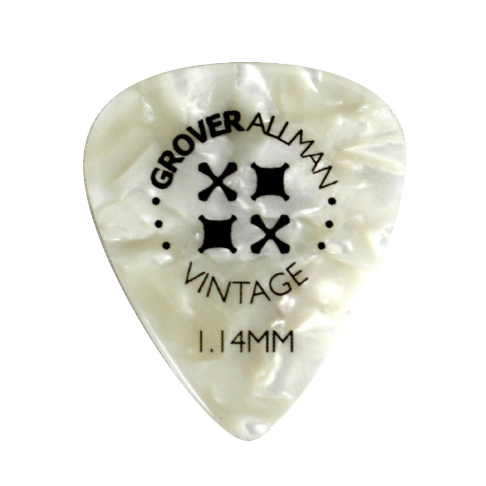 Grover Allman Vintage Celluloid White 1.14mm PPV5211 ギターピック×30枚
