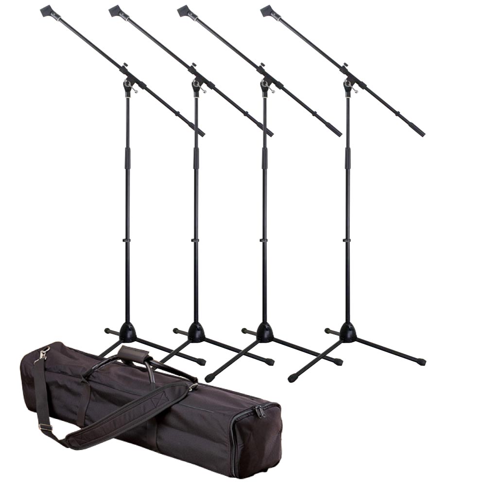 Dicon Audio MS-003 ストレートブーム兼用マイクスタンド4本 キャリングケース付き