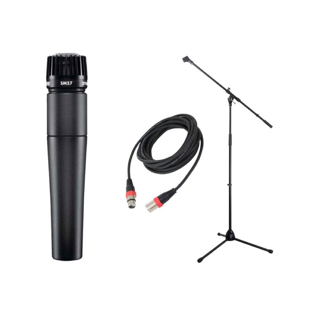 SHURE SM57-LCE 楽器用ダイナミックマイク マイクアクセサリ付き3点セット