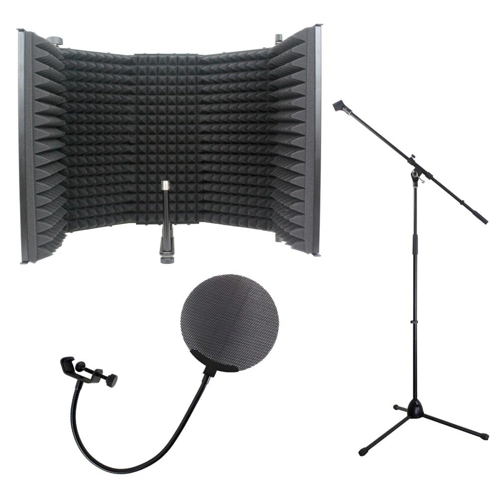 iSK RF-1 リフレクションフィルター Dicon Audio MS-003 マイクスタンド Dicon Audio DCP-2 メタルポップフィルター 3点セット