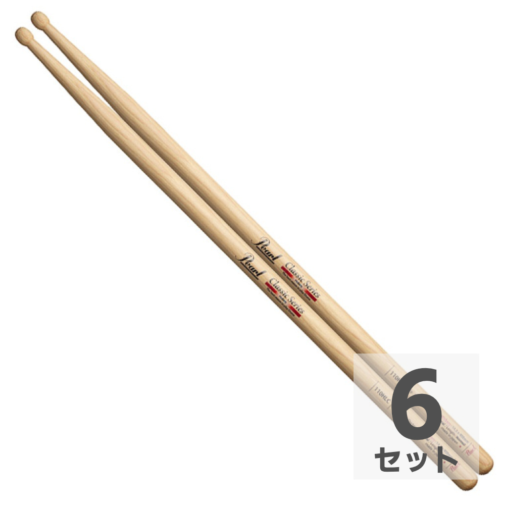 Pearl 110HLC ヒッコリー ドラムスティック×6セット