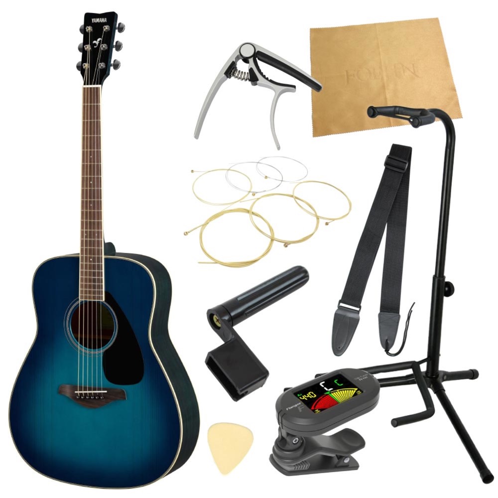 ヤマハから始める!大人のアコギ入門セット YAMAHA FG820 SB アコースティックギター 9点セット