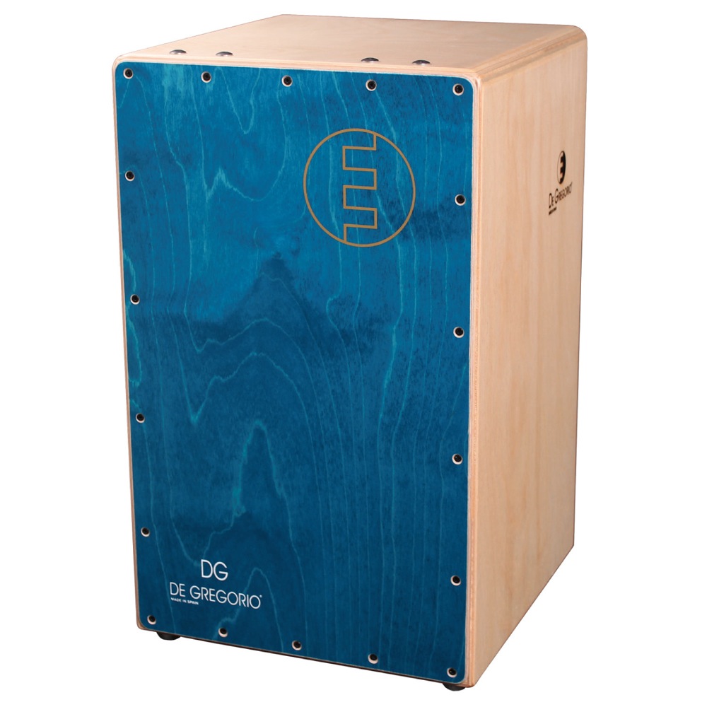 DG CAJON Chanela BLUE カホン ＆ HarmoTECH カホン用キックペダル ソフトケース付き セット DG CAJON Chanela BLUE カホン 正面画像