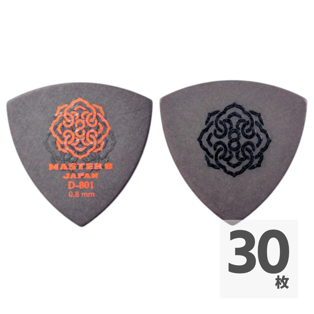 MASTER 8 JAPAN D801S-TR080 D-801 TRIANGLE HARDGRIP 0.8mm ギターピック×30枚