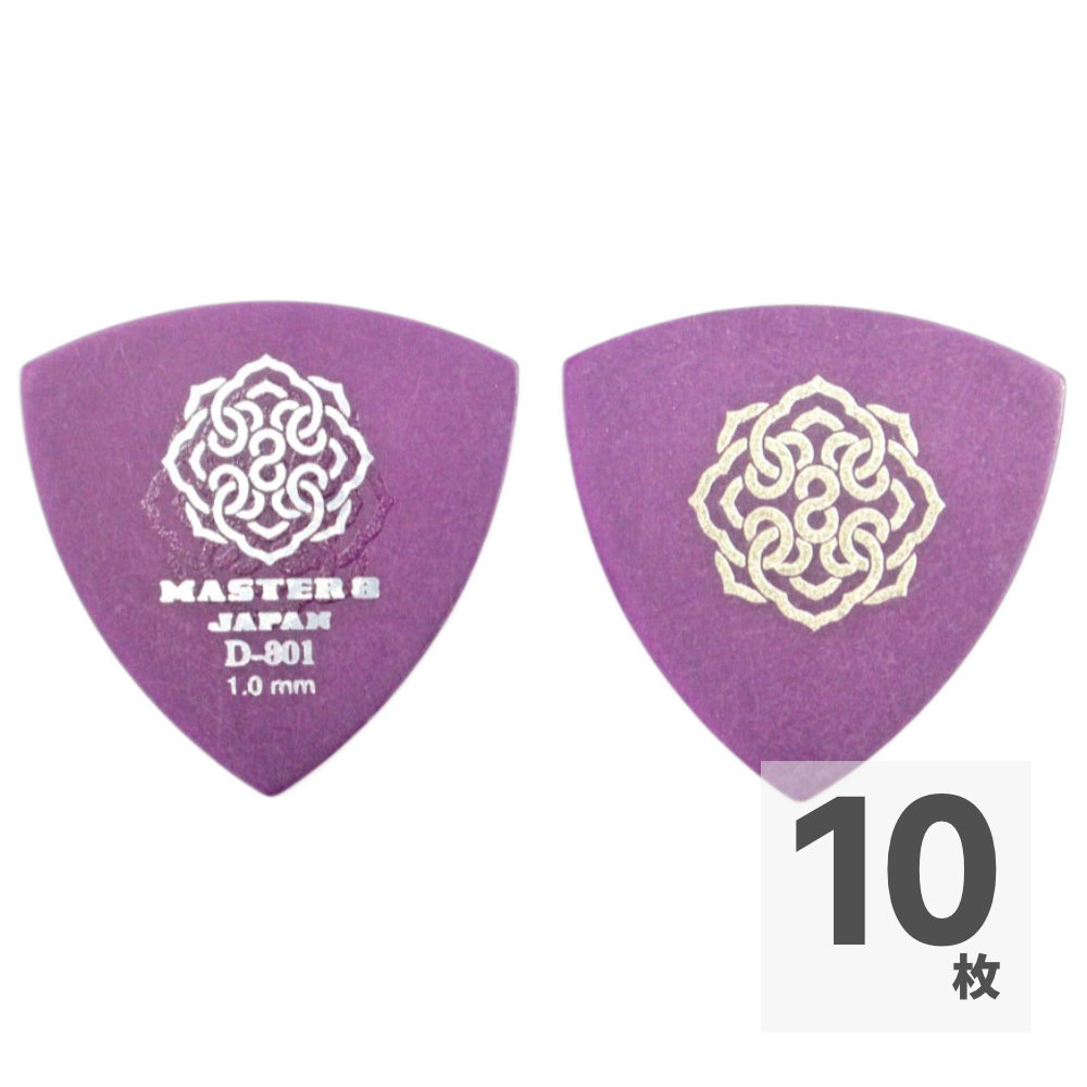 MASTER 8 JAPAN D801S-TR100 D-801 TRIANGLE HARDGRIP 1.0mm ギターピック×10枚