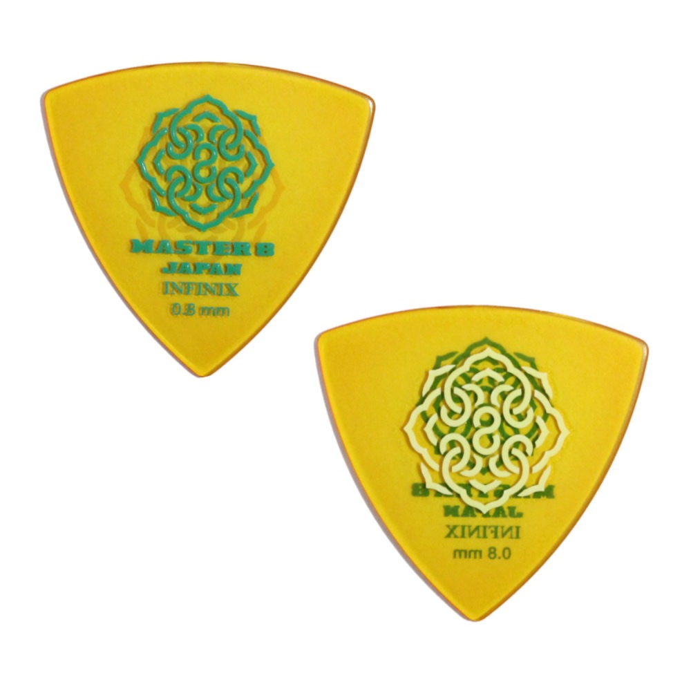 MASTER 8 JAPAN IFHPR-TR080 INFINIX TRIANGLE Hard Polish Rubber Grip 0.8mm ピック×30枚