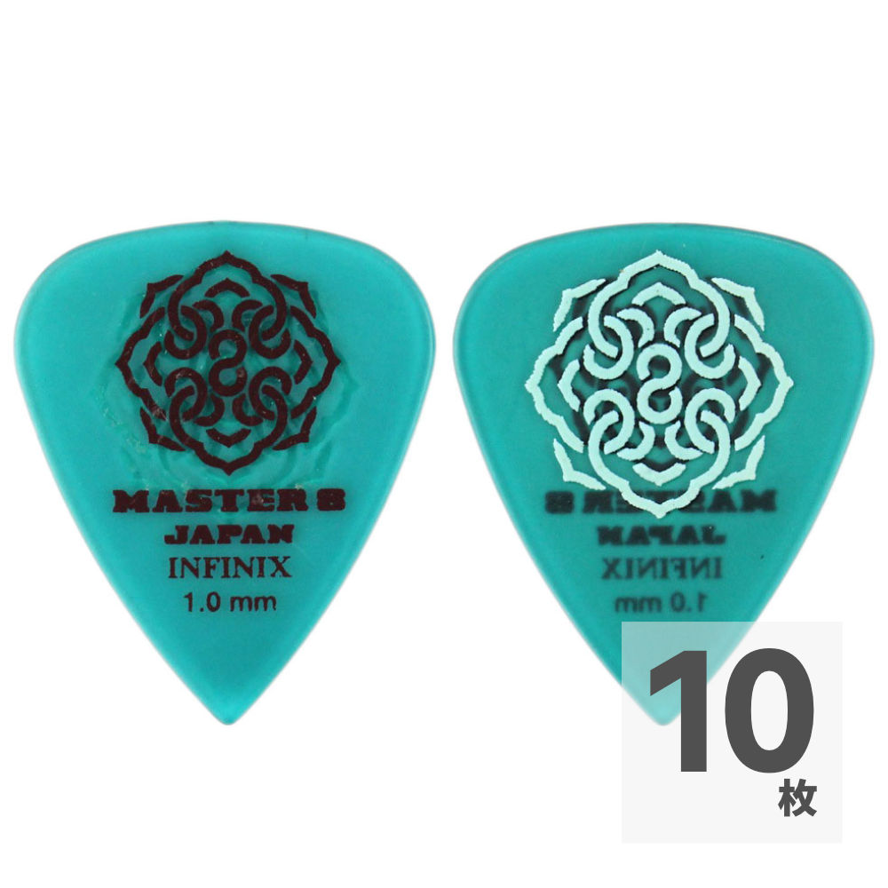 MASTER 8 JAPAN IFHPR-TD100 INFINIX TEARDROP Hard Polish Rubber Grip 1.0mm ギターピック×10枚